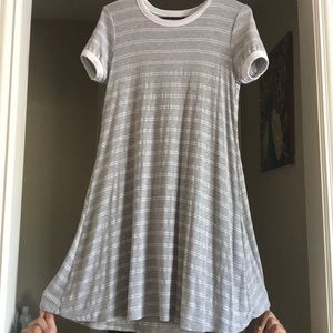 Grey striped dress